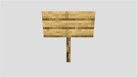 Minecraft Sign Download Free 3d Model By Coller Thecollerroller [483093c] Sketchfab