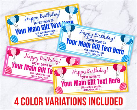 Birthday Event Tickets Template Printable Editable Event - Etsy