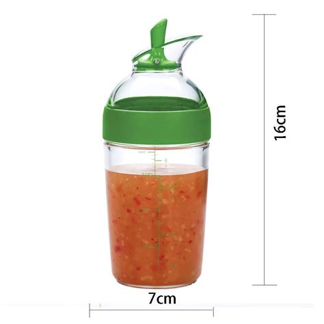 Bpa Free Salad Dressing Bottle Measure Kitchen Sauce Seasoning Pot Kitchen Ebay