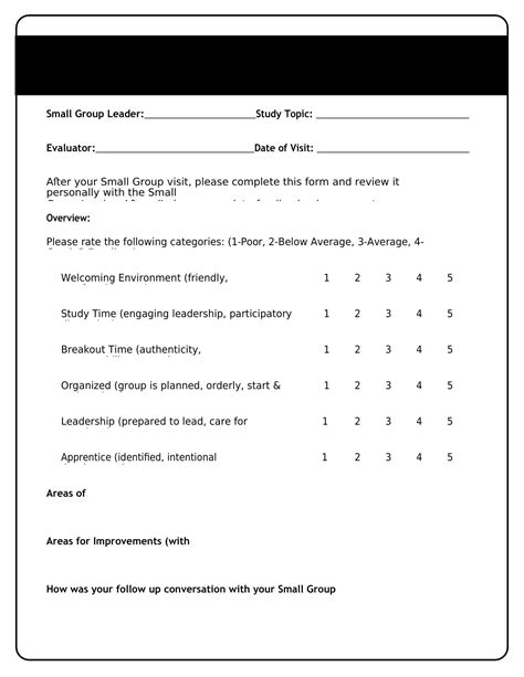 Free Printable Peer Evaluation Templates Pdf Excel Students Group