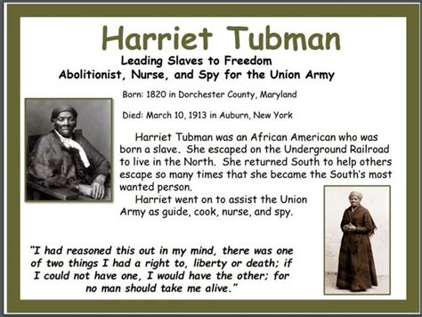 Harriet Tubman Historical Poster Free Harriet Tubman Black History