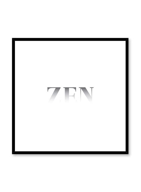 Zen Graphic Art Poster Minimalist Gallery Walls On