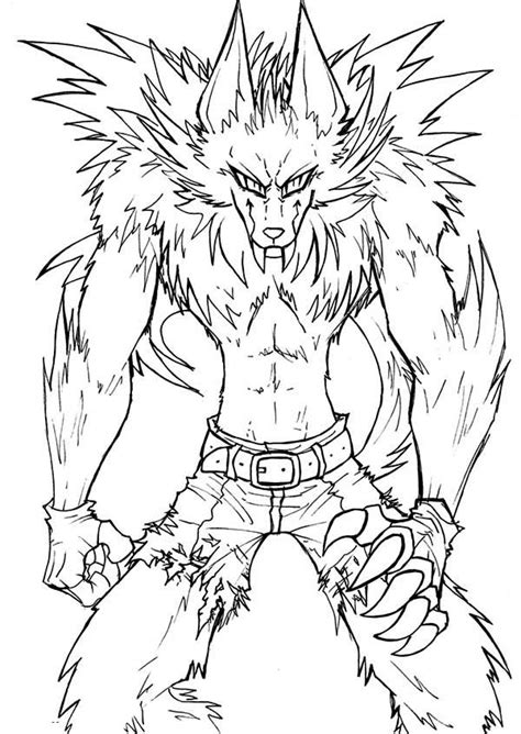 Werewolf Sonic Coloring Pages