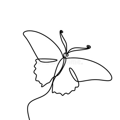 Mariposa Simple Dibujo Lineal Continuo Dise O Minimalista Del Ejemplo