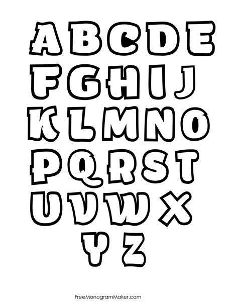 Bubble Letters Alphabet | Download Single Letters or Entire Alphabet