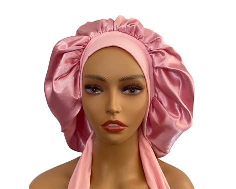 Satin Bonnet Large Silk Bonnet For All Hair Types Satin Bonnet With