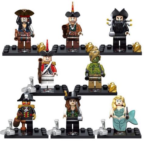 8pcs Pirates Of Caribbean The Flying Dutchman Angelica Mermaid Jack