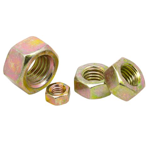 Yellow Zinc Plated Hex Nuts Din Panda Fastener