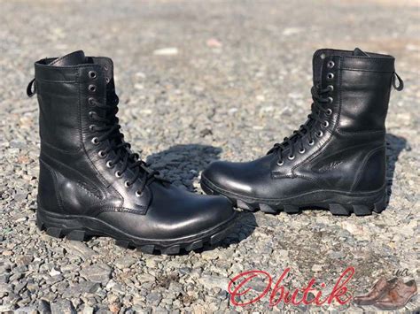 Obutik - Мужские ботинки берцы кожа деми/зима черные Uk0543 ...