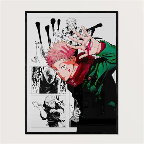 Jujutsu Kaisen Poster, Manga Art, Anime Wall Poster, Minimalist
