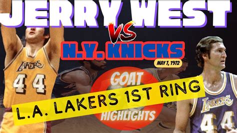 Jerry West Wins His St Nba Championship Youtube