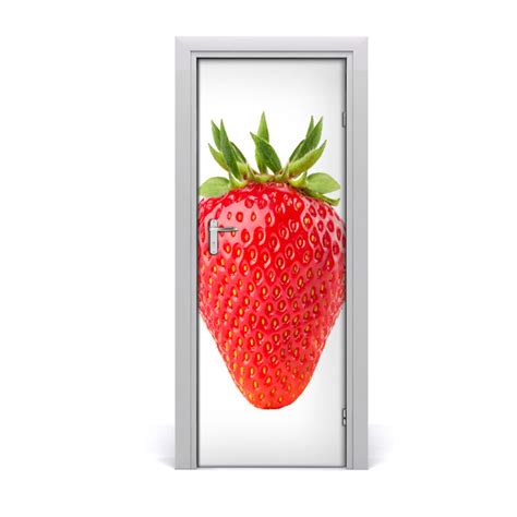 Autocollant De Porte Fraise Tulup Fr