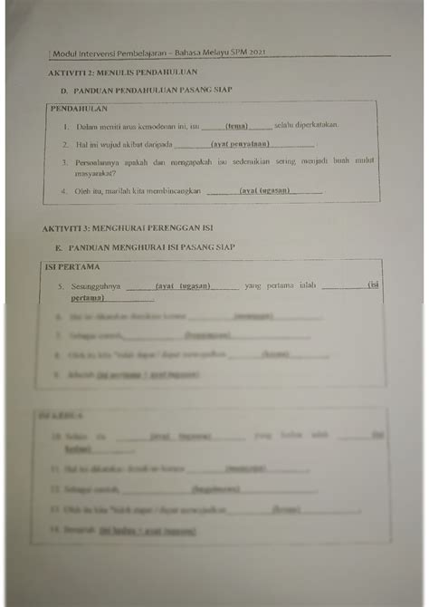 Solution Format Karangan Bahasa Melayu Spm Kssm Studypool