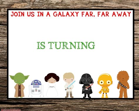 Star Wars Printable Invitations