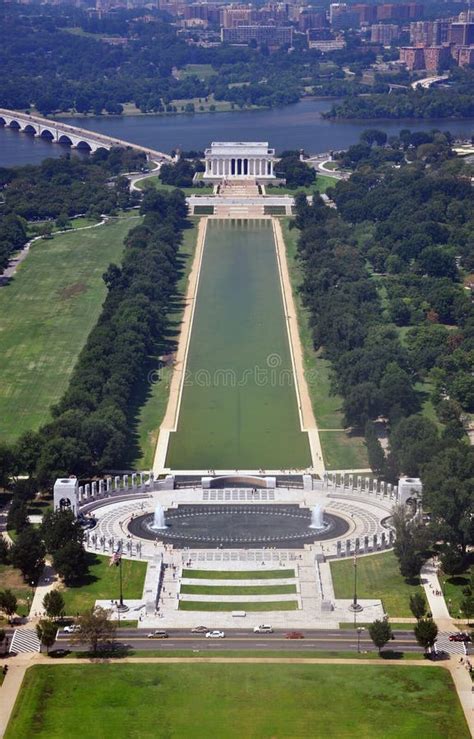 Aerial View From Washington Monument Washington Dc Usa Stock Photo