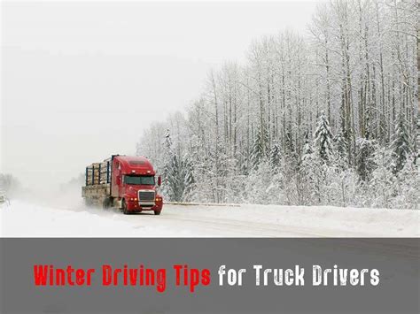 15 Winter Truck Driving Tips