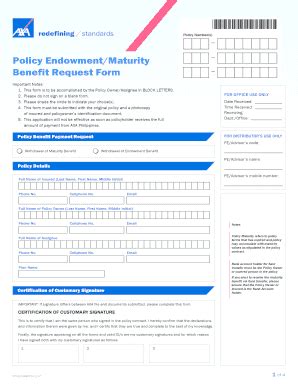 Axa Full Withdrawal Form Fill Online Printable Fillable Blank