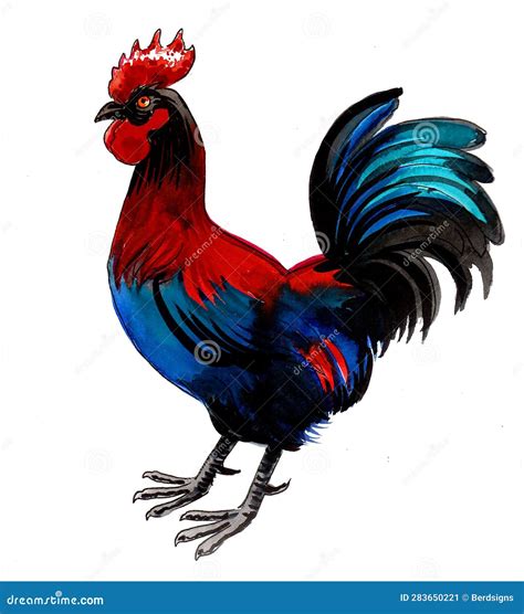 Colorful Rooster Bird Stock Illustration Illustration Of Parrot