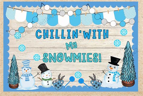 Winter Snowman Bulletin Board Ideas, Door Decor, Printable,decomber ...