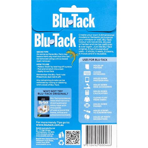 Bostik Blu Tack Colour 75g Woolworths