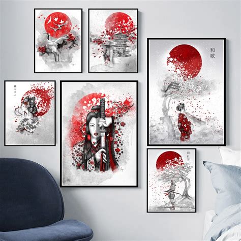 Wall Canvas Japanese Zen Bushido Canvas Painting Picture Samurai