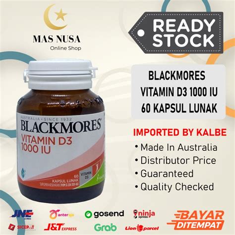 Jual Blackmores Vitamin D Iu Kapsul Lunak Tulang Sendi Dewasa