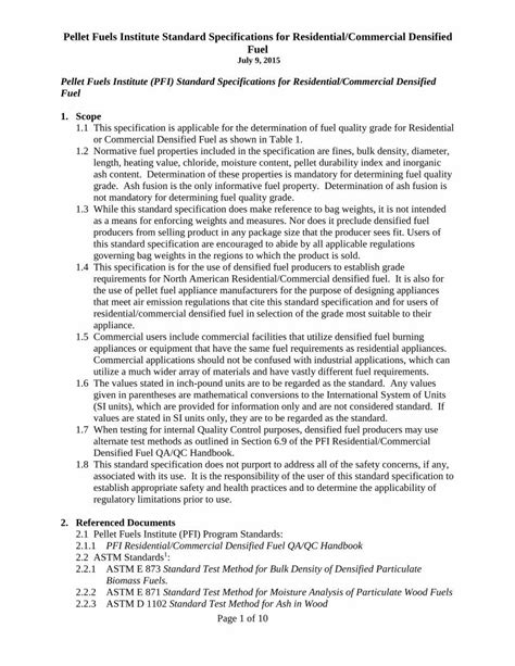 Pdf Pellet Fuels Institute Standard Specifications For Pdf