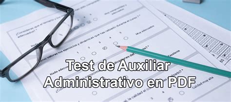 Colecci N De Test De Auxiliar Administrativo En Pdf Para Descargar