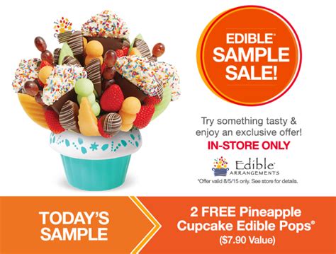 Free Edible Arrangements Pineapple Cupcake Edible Pops Thrifty Momma