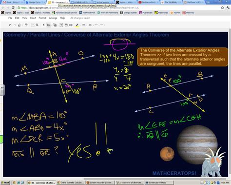 Alternate Exterior Angles Converse Tutorial Sophia Learning