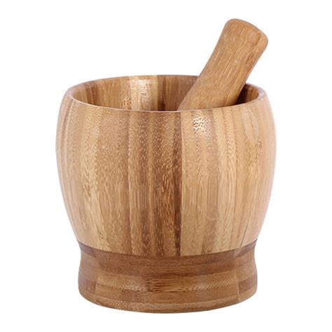 Slynshome Clearance Mortar And Pestle Wooden Setreusable Garlic Press