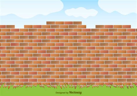 Vector Red Brick Wall - Download Free Vector Art, Stock Graphics & Images