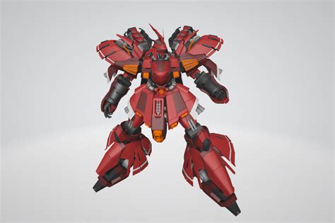 SAZABI Gundam 3D Model spaceman | CGTrader