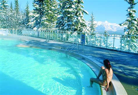 Bathing In Banff Upper Hot Springs In Banff National Park