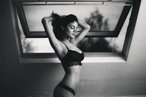 Fondos De Pantalla Mujer Monocromo Modelo Ventana Fotograf A