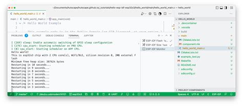 Hutscape Tutorials Hello World With Esp Idf In Vs Code