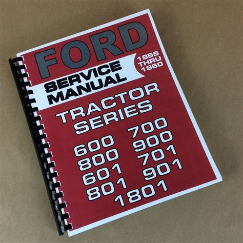 Ford 600 700 800 900 601 701 801 901 1801 Tractor Service Manual Shop Repair New Ebay