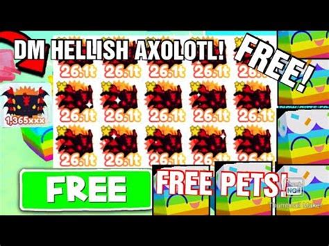 Free Dm Hellish Axolotl And Pets More Pet Simulator X Youtube