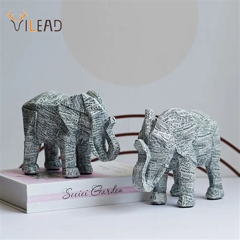 Vilead Statue D L Phant De Journal En R Sine Maison Salon Bureau Tag Re