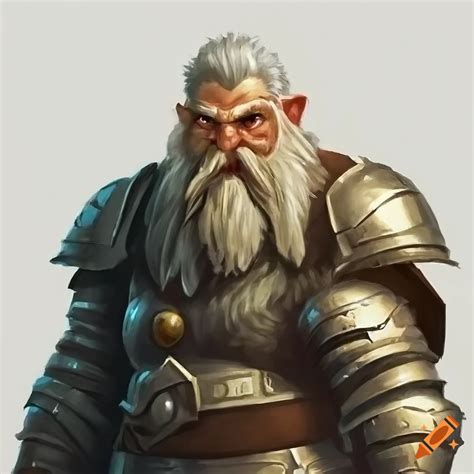 Angry Dwarf Platinum Blonde Hair Blonde Beard Warrior Plate Armor