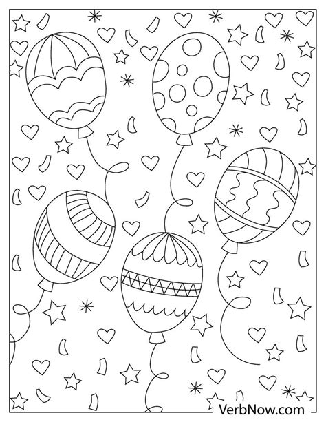 Free Balloon Coloring Pages For Download Printable Pdf