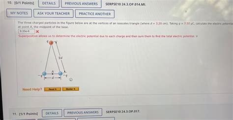 Solved Given Two Particles With Q C Charges As Shown Chegg