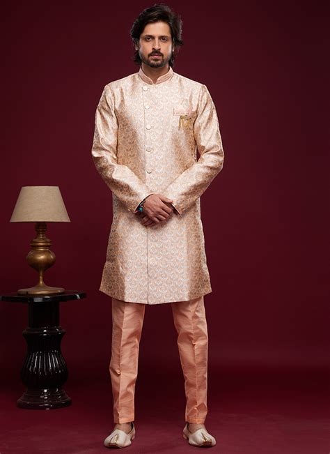 Peach Classic Sherwani For Women Latest Peach Classic Sherwani Online