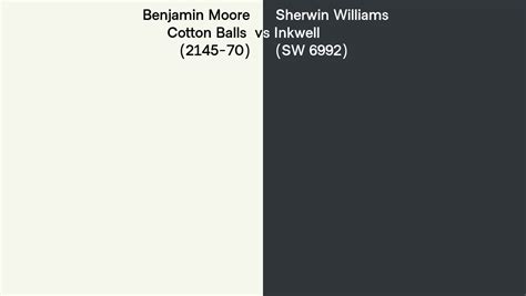 Benjamin Moore Cotton Balls 2145 70 Vs Sherwin Williams Inkwell Sw