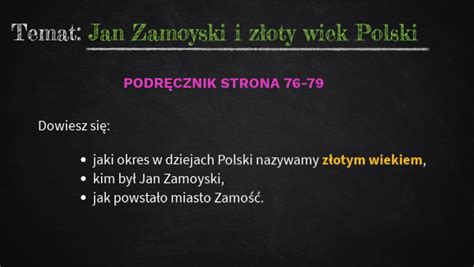 Kl Jan Zamoyski I Z Oty Wiek Polski