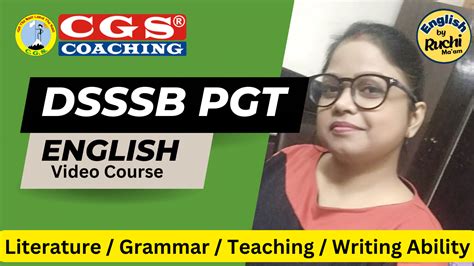 Dsssb Pgt English Subject Video Course Cgscoaching