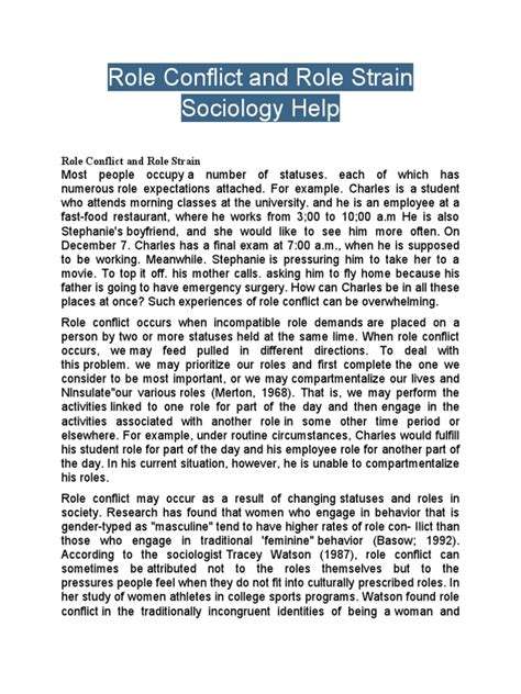 Navigating Multiple Roles Understanding Role Conflict Role Strain And Role Exit In Sociology