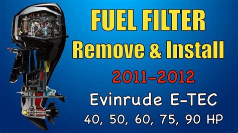 How To Remove Fuel Filter Evinrude E TEC 40 50 60 75 90 HP 2011 2012