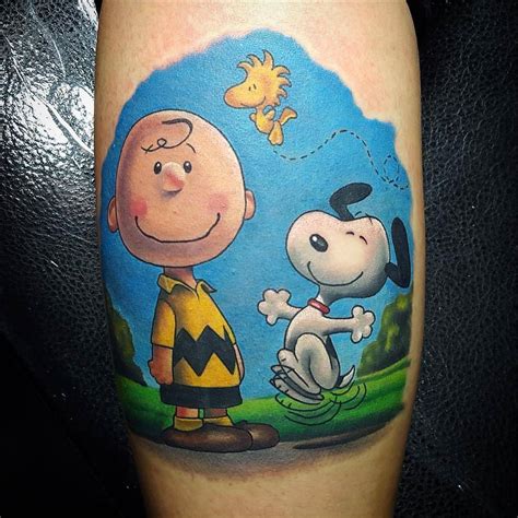 Charlie Brown Snoopy And Woodstock By Kiljun At Seoulinktattoo In Seoul South Korea