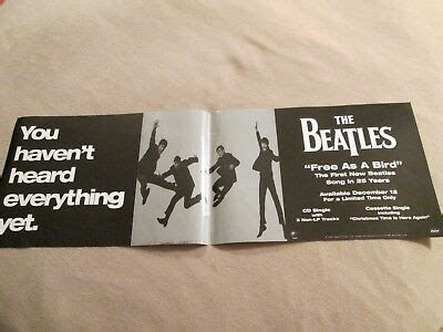 The Beatles Free As A Bird Poster X Rare Collectible